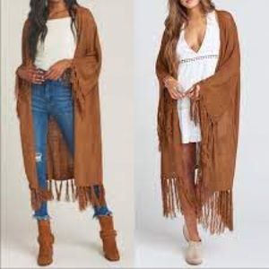 Show Me Your Mumu NWT Jolene Fringe Long Cardigan